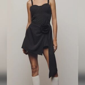 Anthropologie's Porridge Pinstripe Rosette Romper